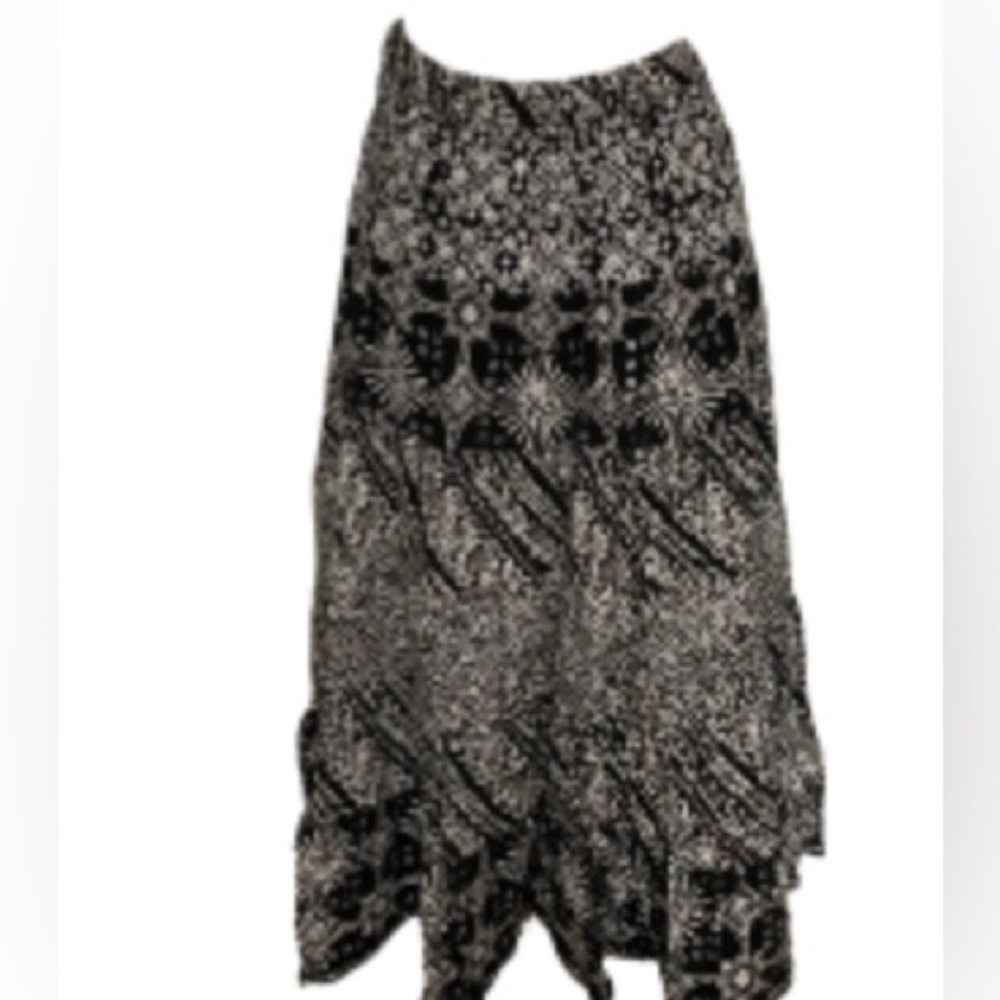 EUC Carole Little Black & White Cotton Maxi Skirt Size XL - Picture 3 of 8